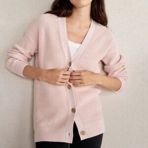 Haven Well Within Organic Cotton Shaker Stitch Cardigan Size Medium